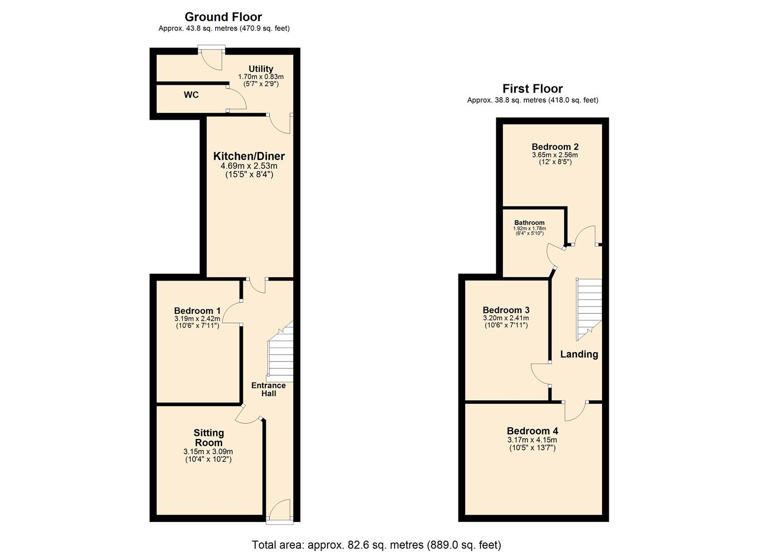 60, Danes Road, Exeter floorplan