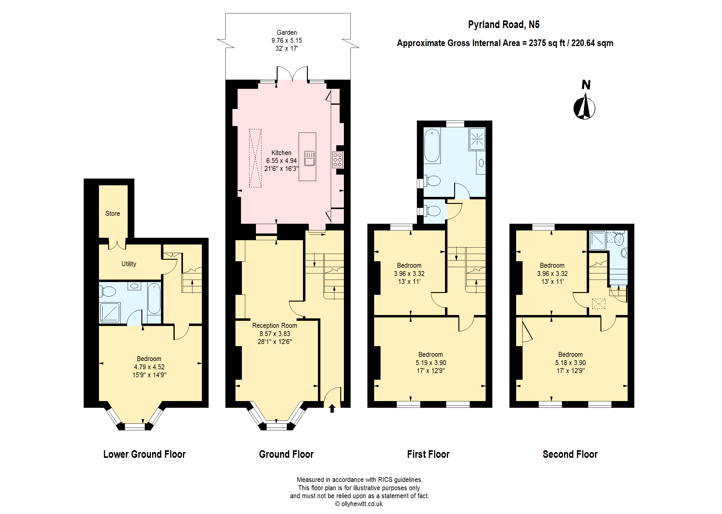Pyrland Road, Highbury, London N5, 5 bedroom terraced house for sale