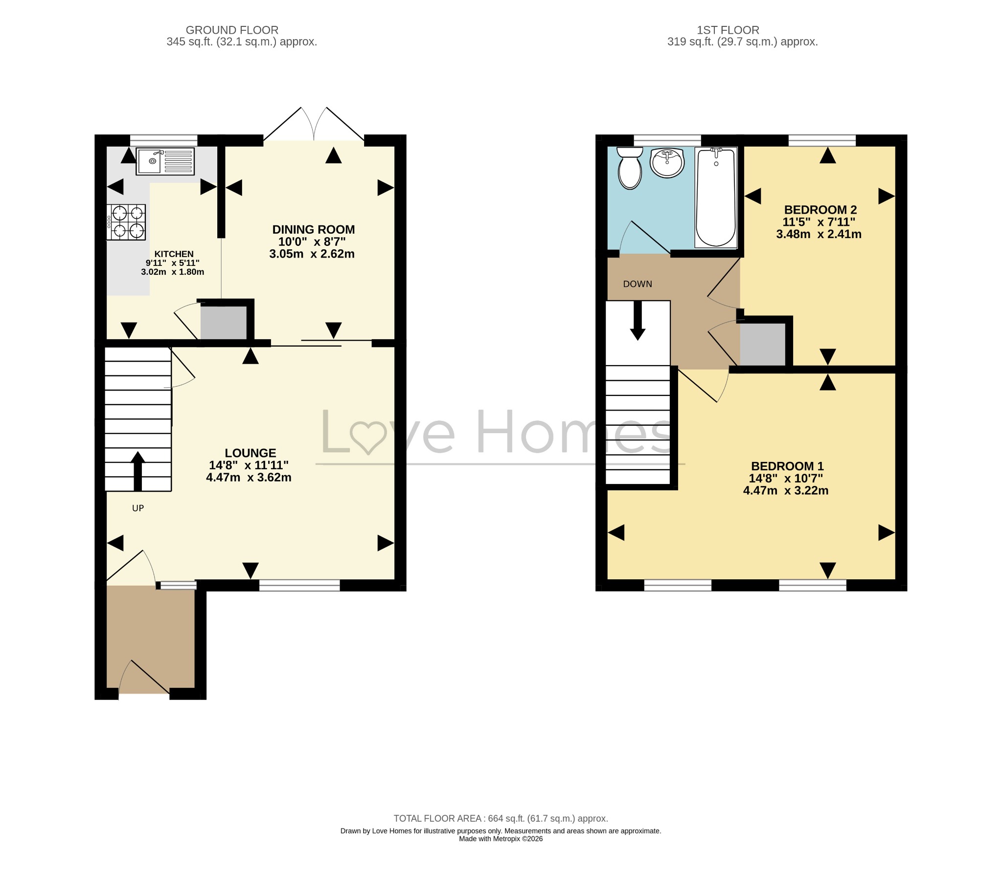 8 Swallow Close, Flitwick, Bedfordshire floorplan