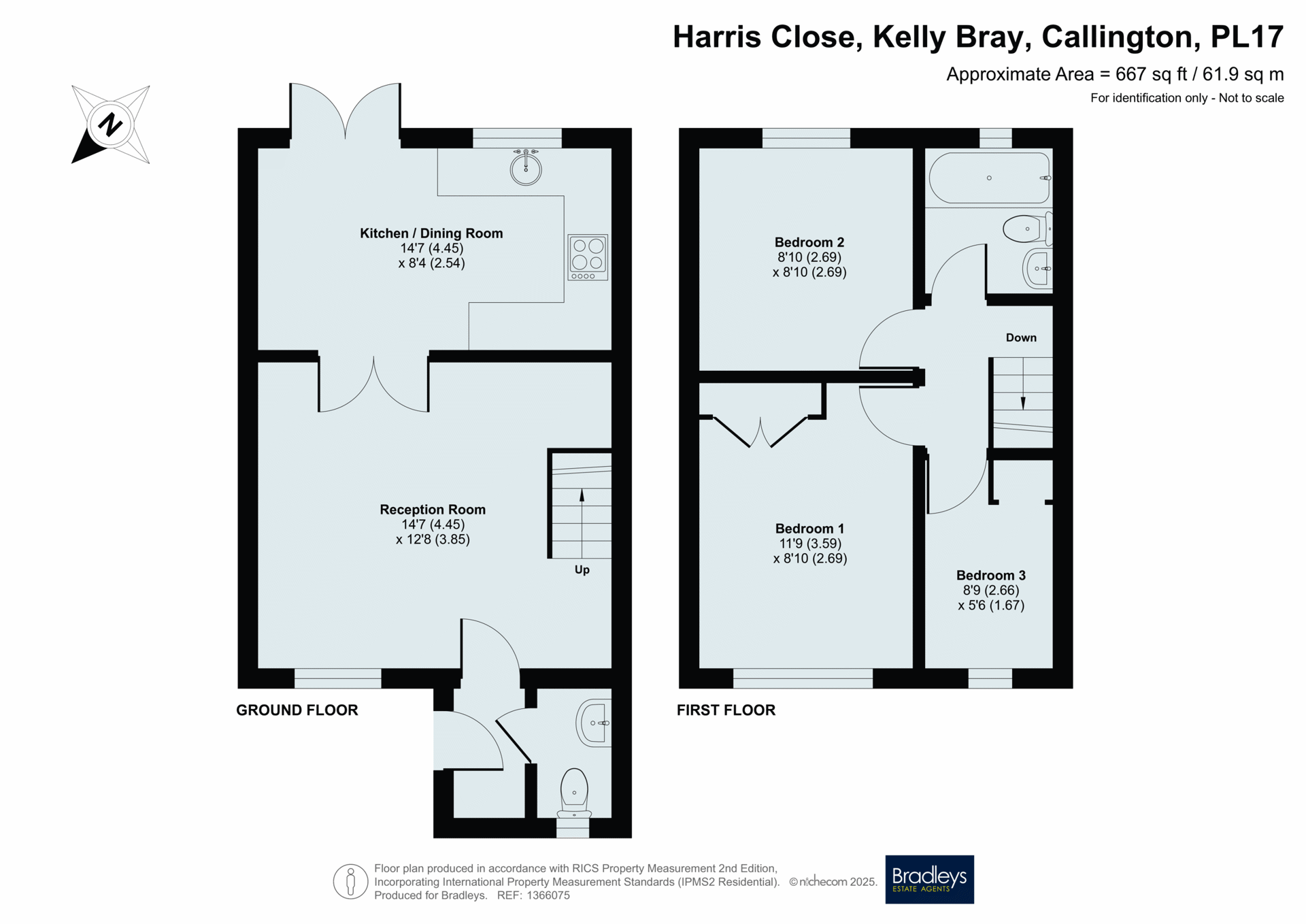 9, Harris Close, Callington floorplan