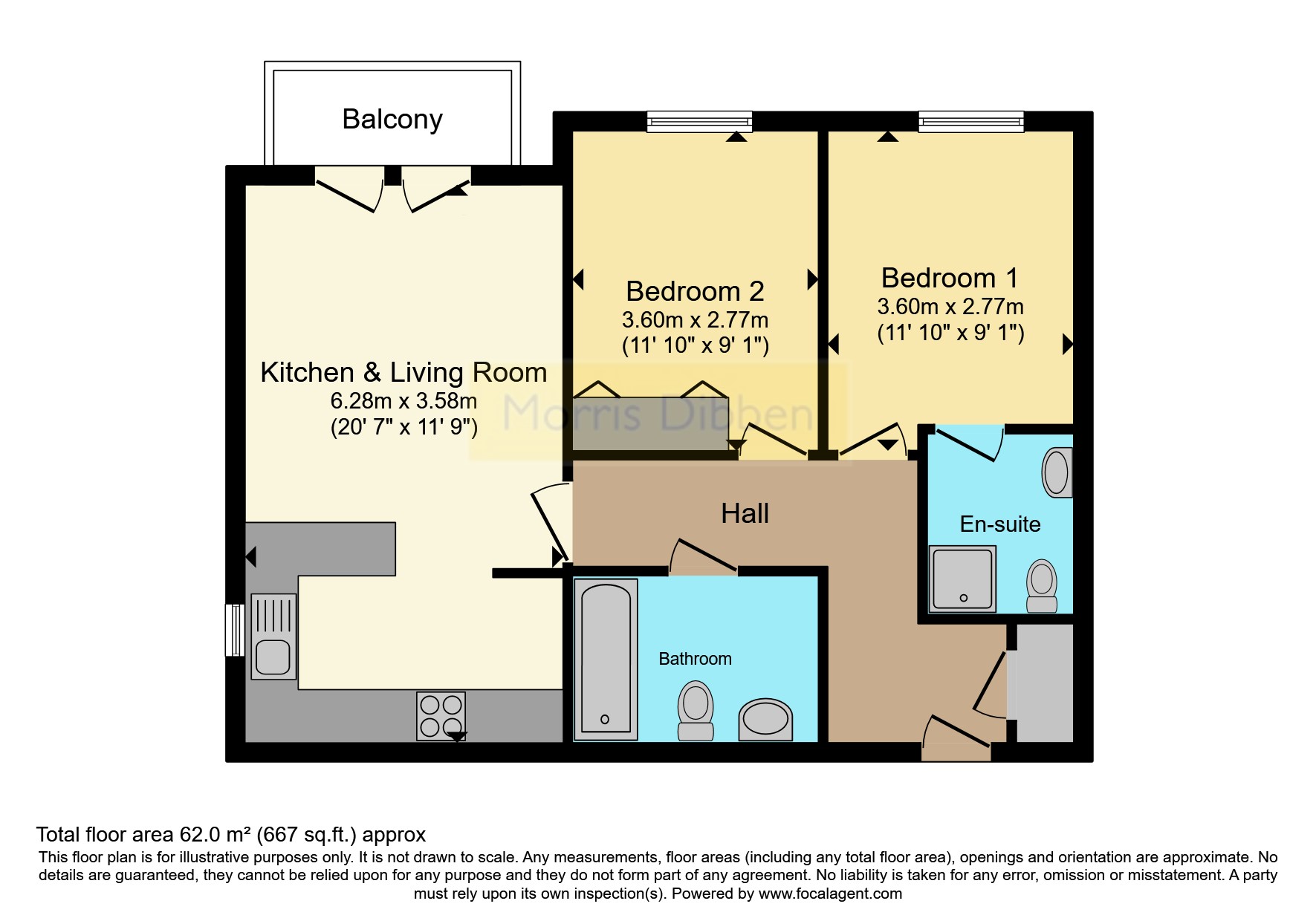 Flat 9, Perham House, 85-87, Hill Lane, Hampshire floorplan