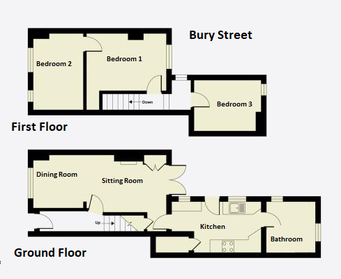3 Bedrooms Terraced house for sale in Bury Street, Newport Pagnell, Buckinghamshire MK16