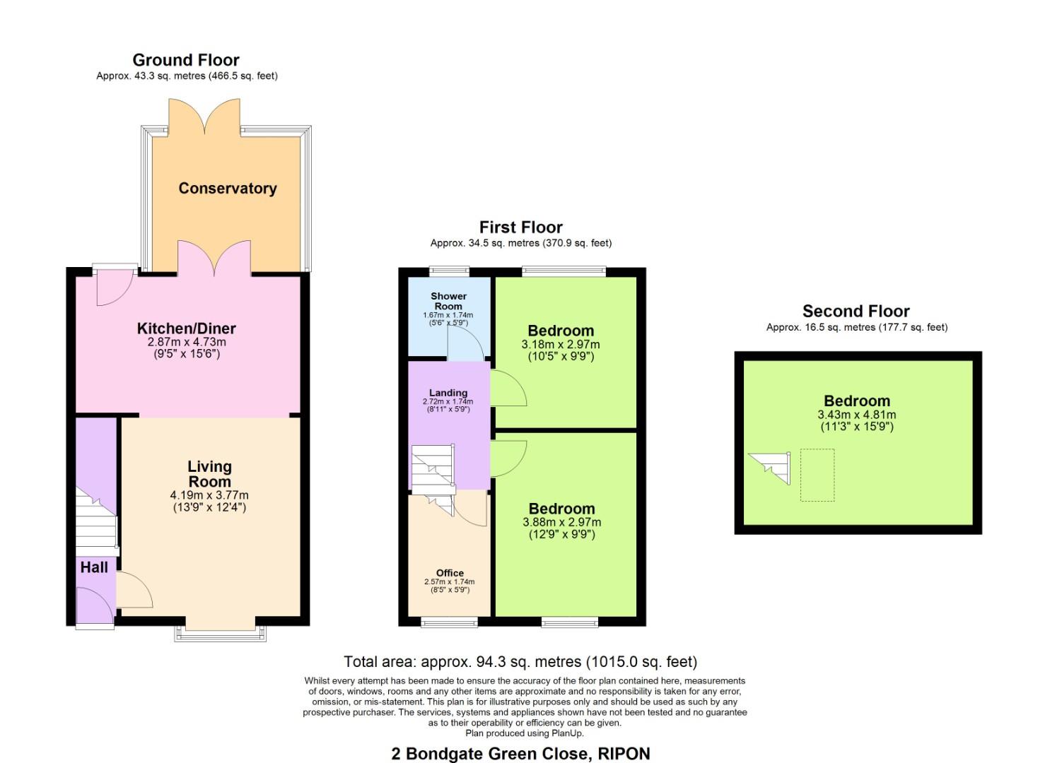 2, Bondgate Green Close, Ripon floorplan