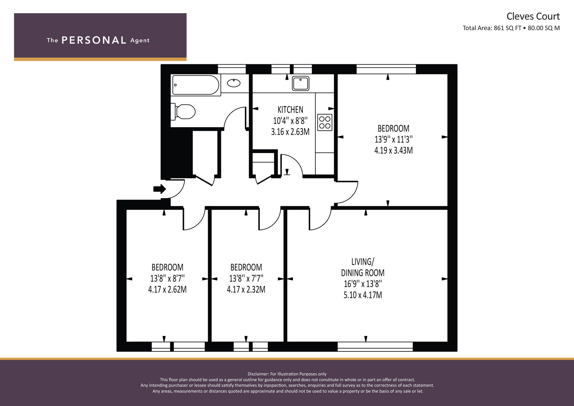 25 Cleves Court Mill Road, Epsom floorplan