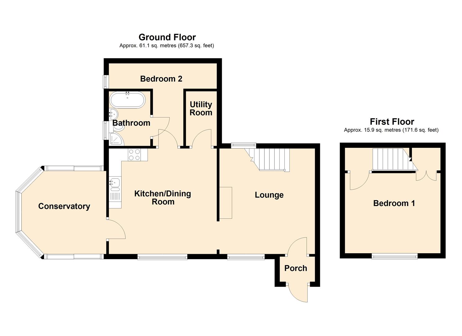 Peacehaven, Fron Isaf, Chirk floorplan
