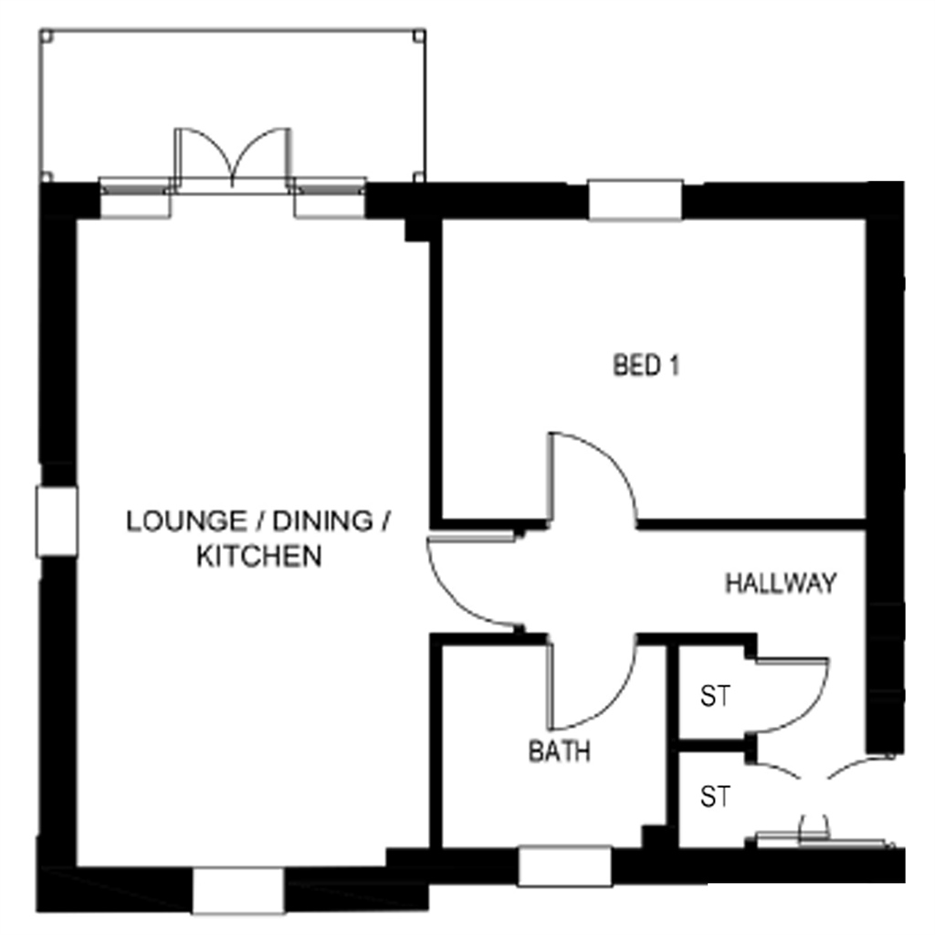 1 Bedrooms Flat for sale in 