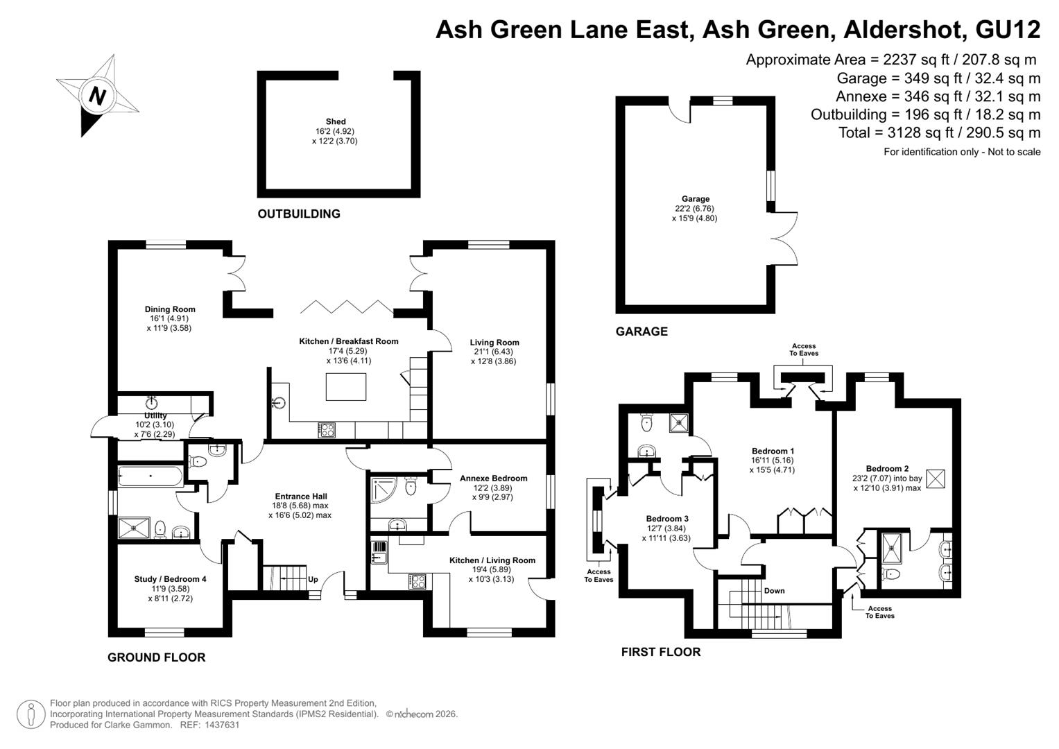 The Ridge, Ash Green Lane East, Guildford floorplan