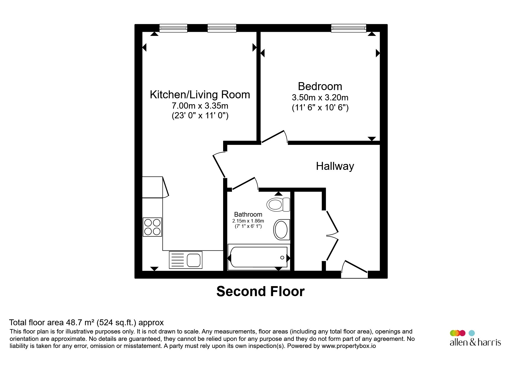 Flat 15, North Building, River View Court,, Victoria Bridge Road, Bath floorplan