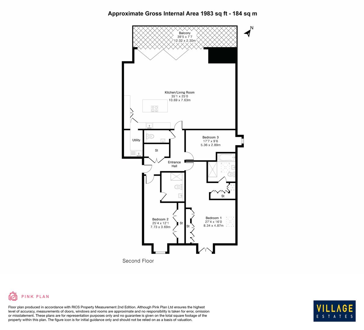 Flat 10, 12, Watford Road, Radlett floorplan