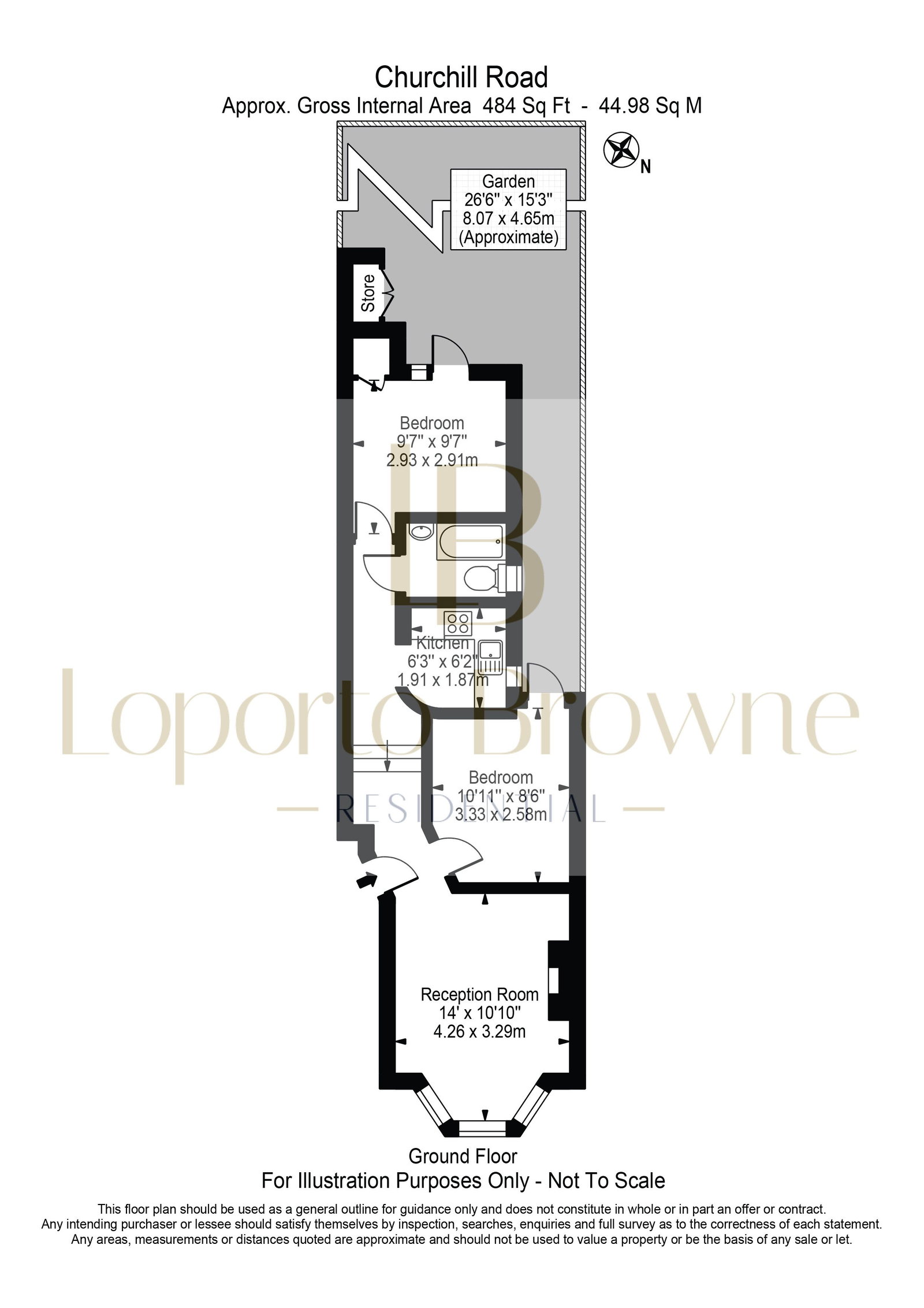 101a, Churchill Road, London floorplan