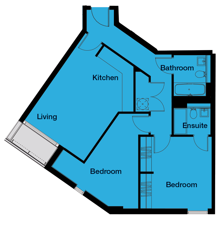 2 Bedrooms Flat for sale in Blackfriars Road, Salford M3