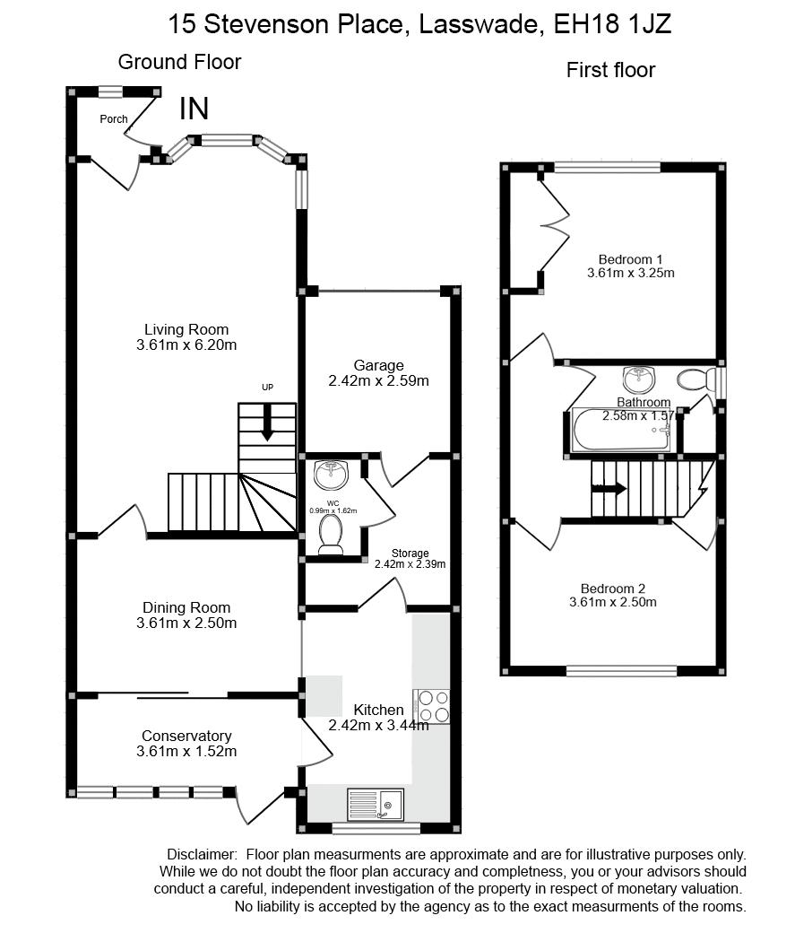 15, Stevenson Place, Lasswade floorplan