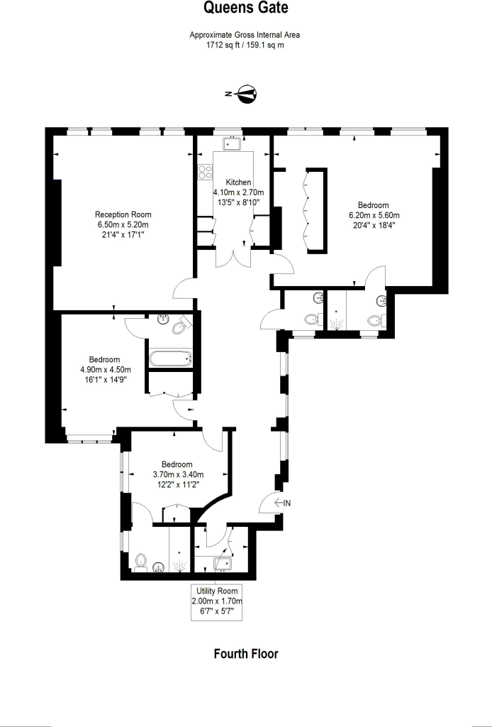 169, Queen's Gate, London floorplan