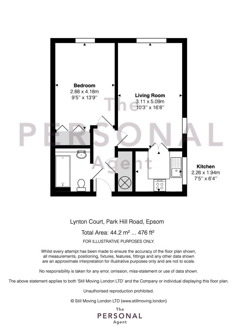Park Hill Road, Epsom KT17, 1 bedroom flat for sale 60245417