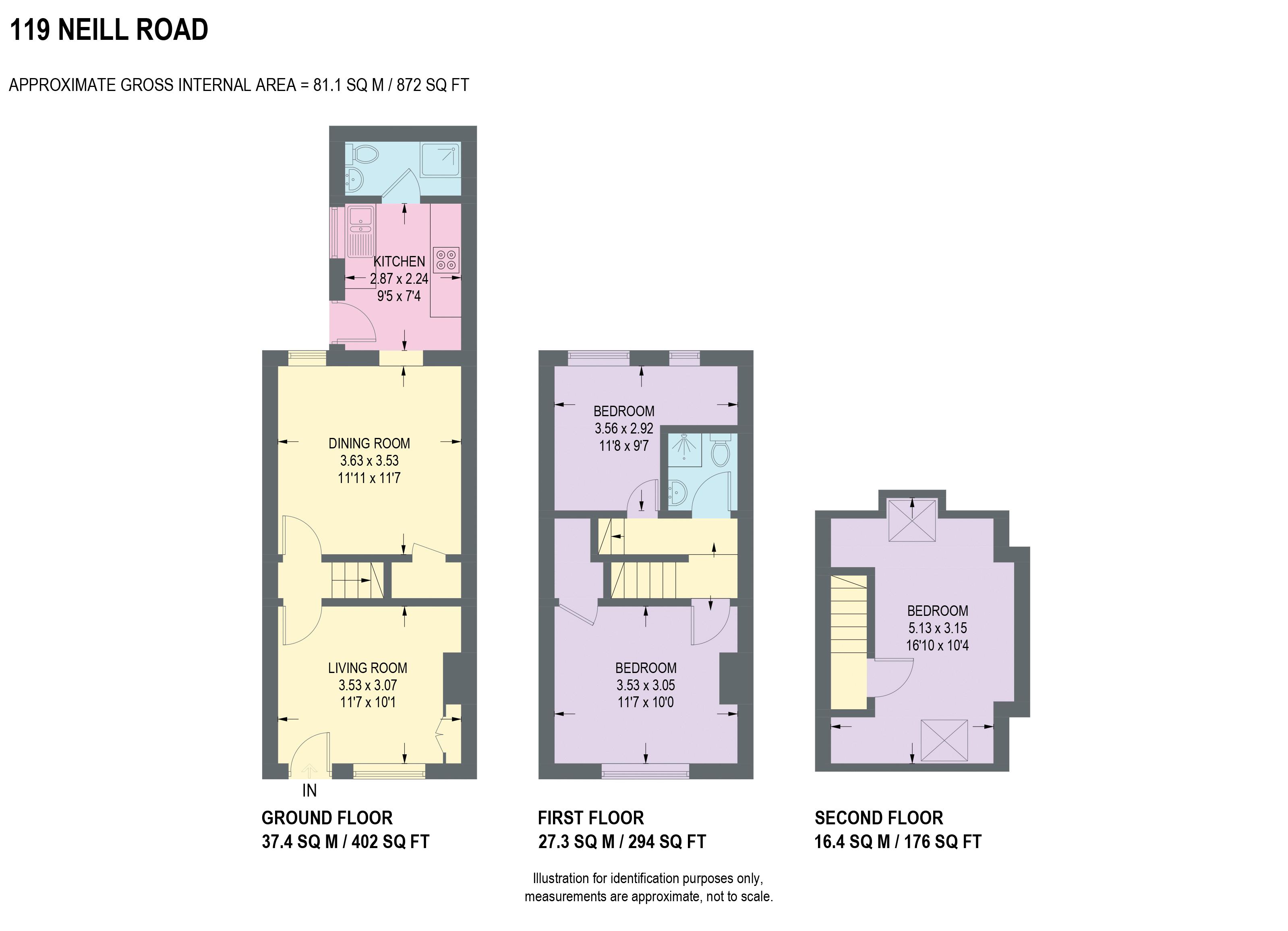 119, Neill Road, Sheffield floorplan