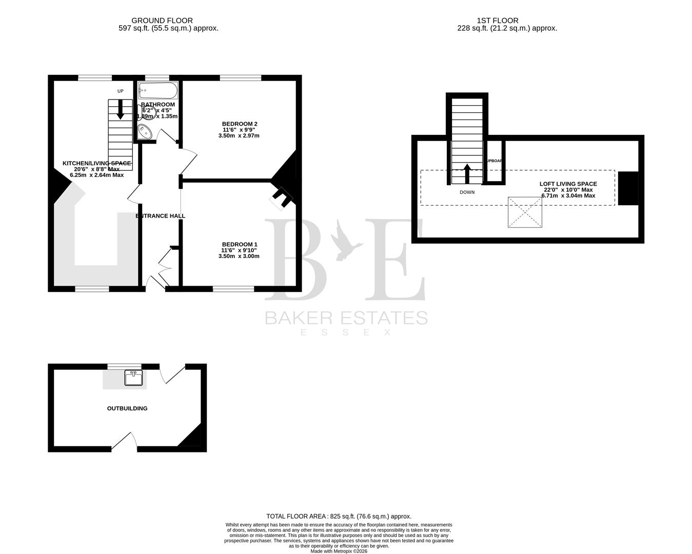 128, Woodfield Cottages, Maldon floorplan