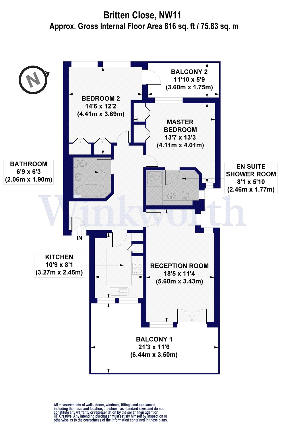 2 Bedrooms Flat to rent in Britten Close, Hampstead Garden Suburb, London NW11