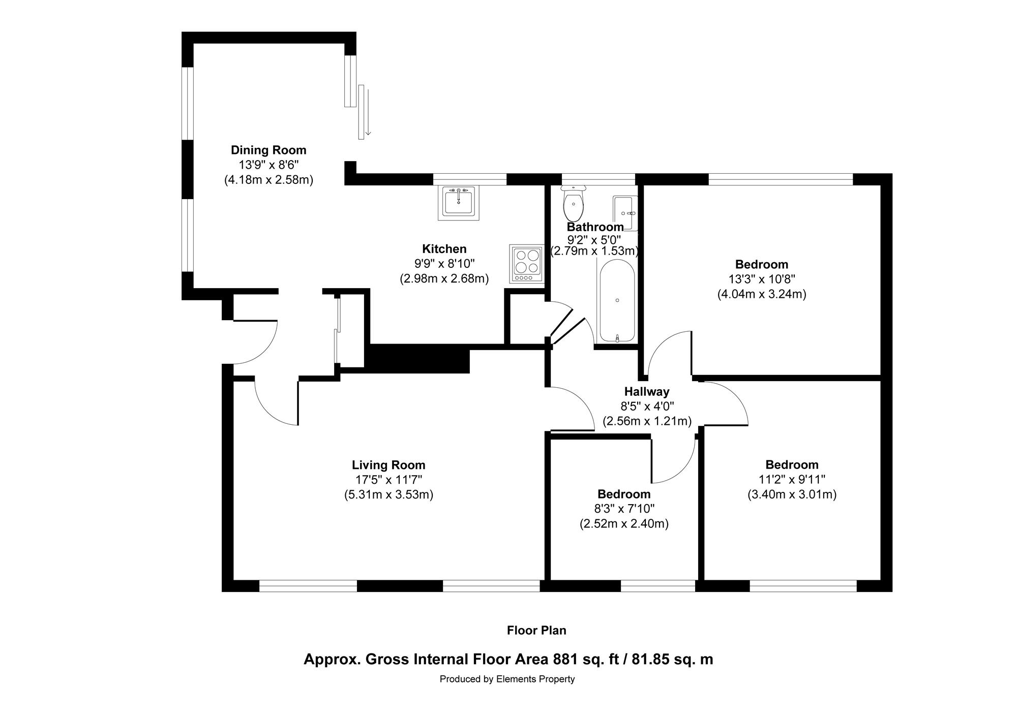 119, Wolds Drive, Nottingham floorplan