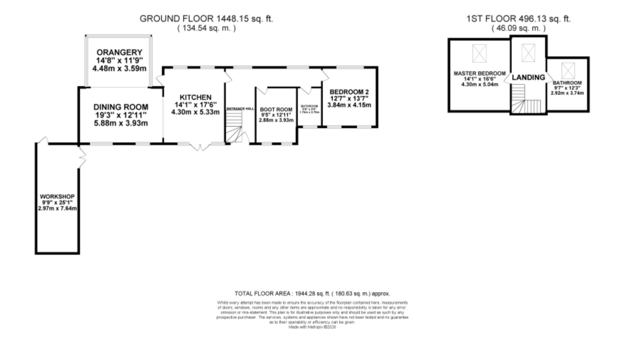 1 Duck Paddle Barn, Leigh floorplan