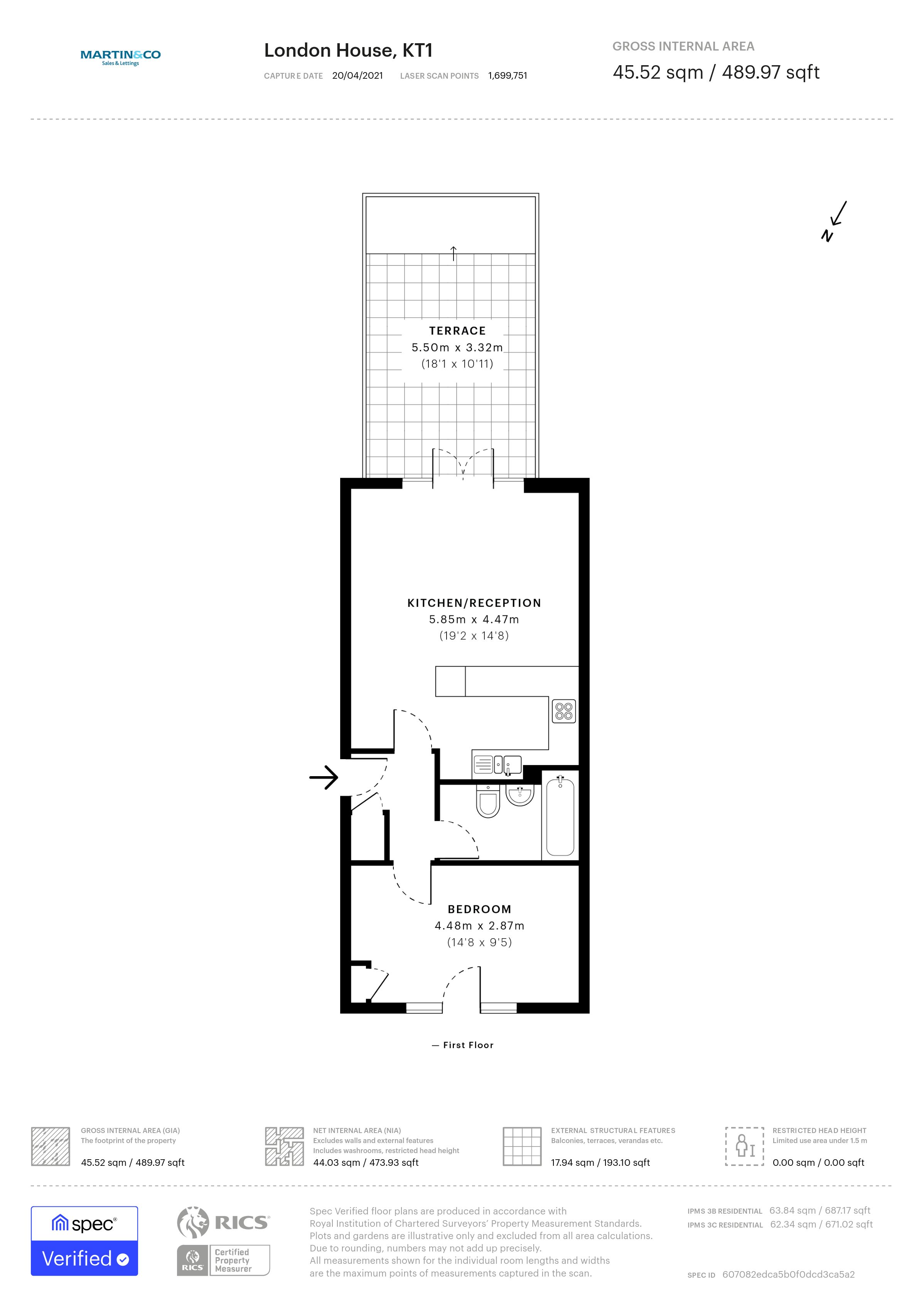 Flat 3 London House, 105, Clarence Street, Kingston Upon Thames floorplan