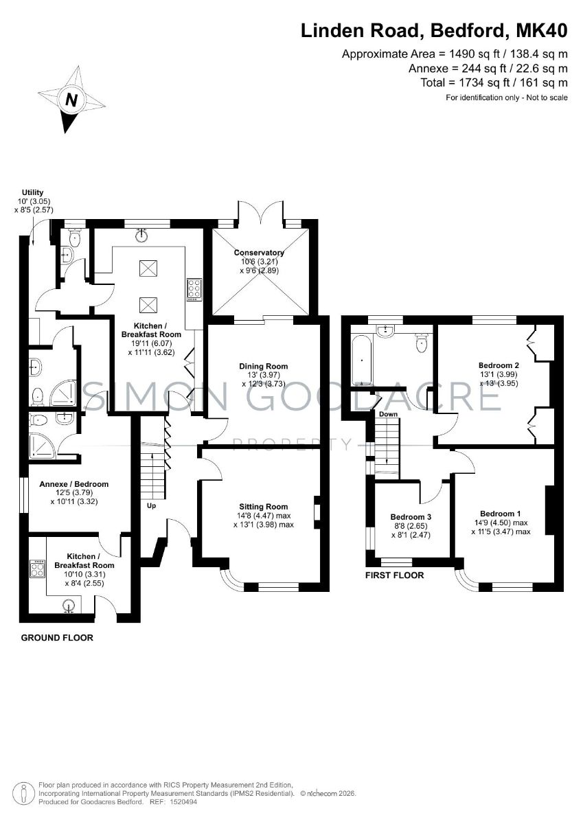 17 Linden Road, Bedford floorplan