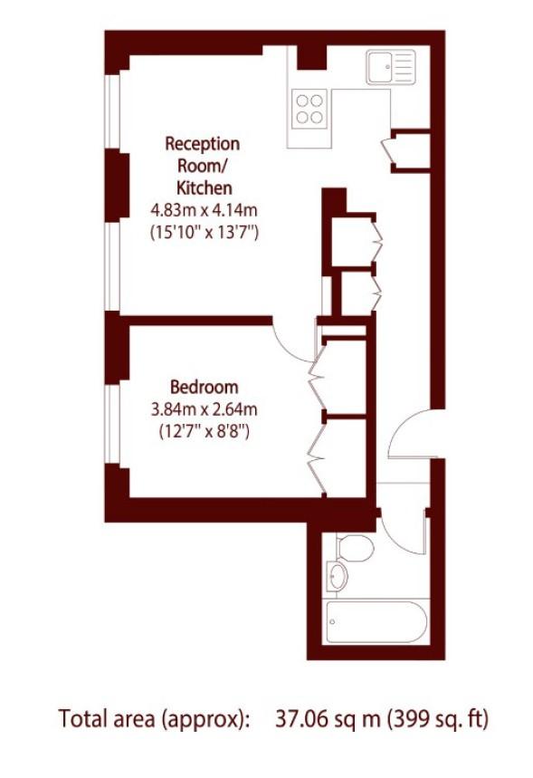 Flat 61 Radford House, Pembridge Gardens, London floorplan