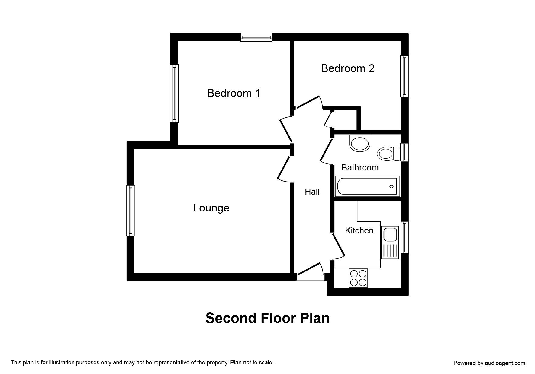 2 Bedrooms Flat to rent in Weavers Chase, Wakefield WF2