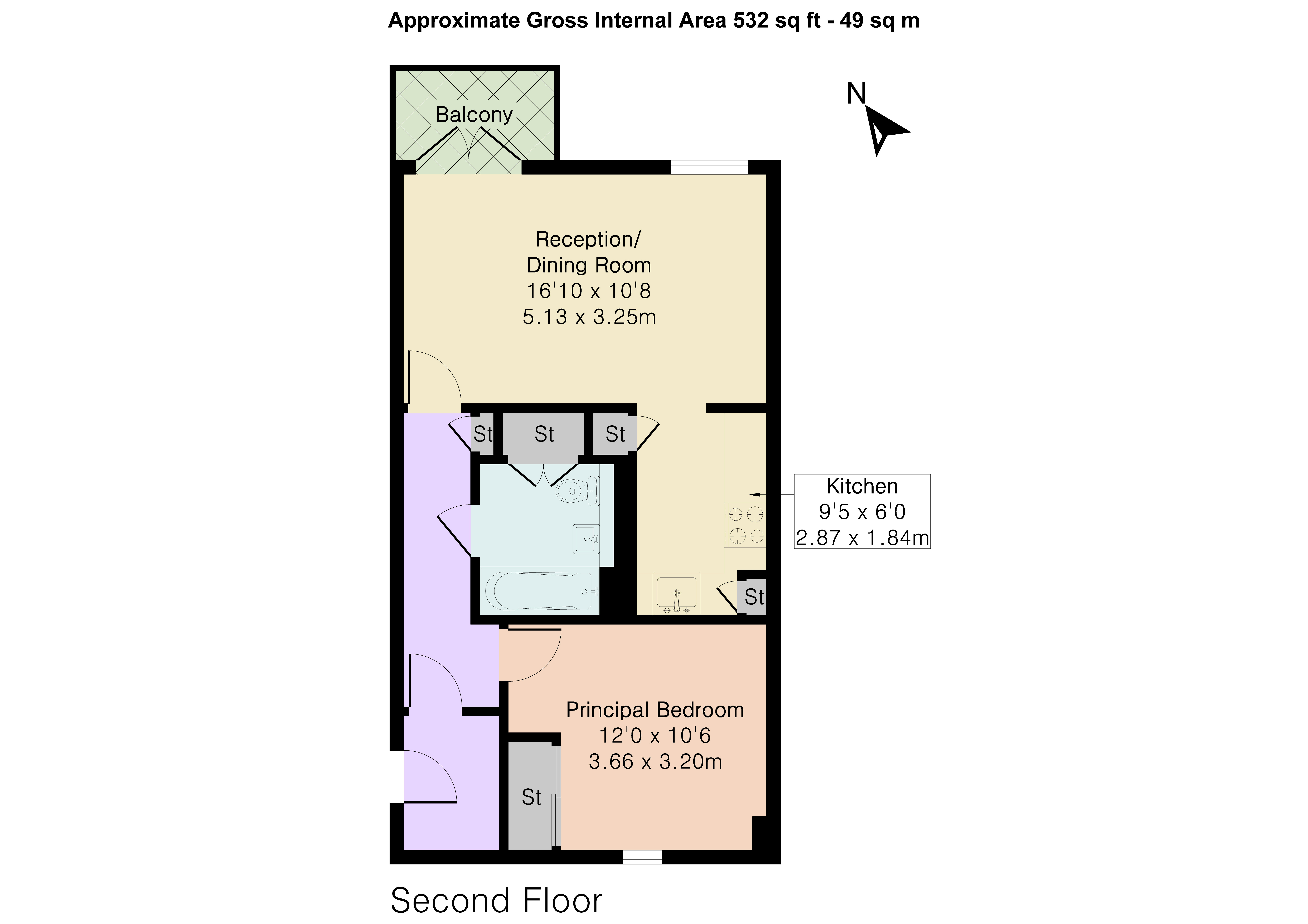 Flat 5, 35, Richmond Road, London floorplan