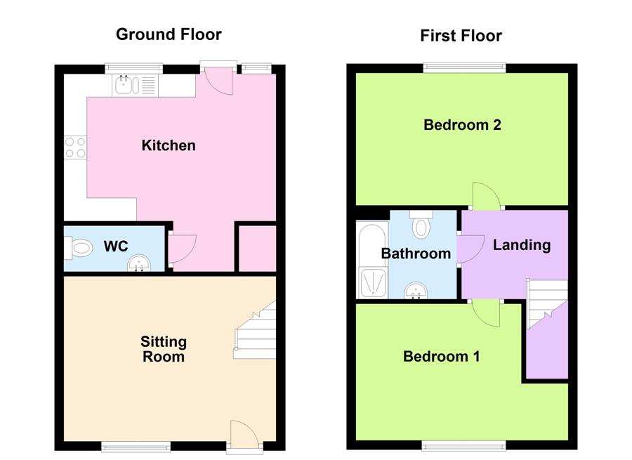 2 Bedrooms Semi-detached house for sale in Crump Way, Evesham WR11