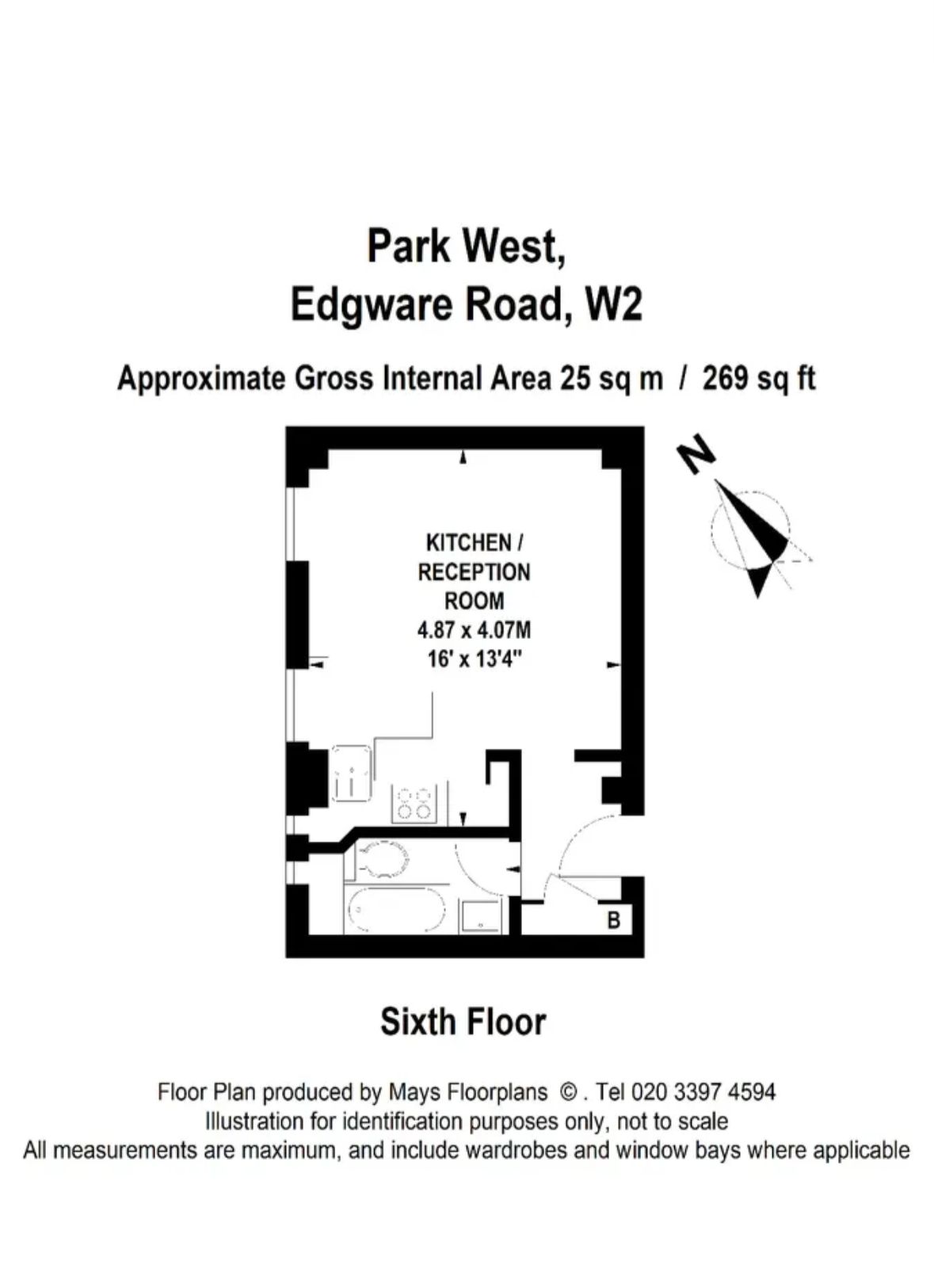 Flat 367, Park West,, Edgware Road, London floorplan