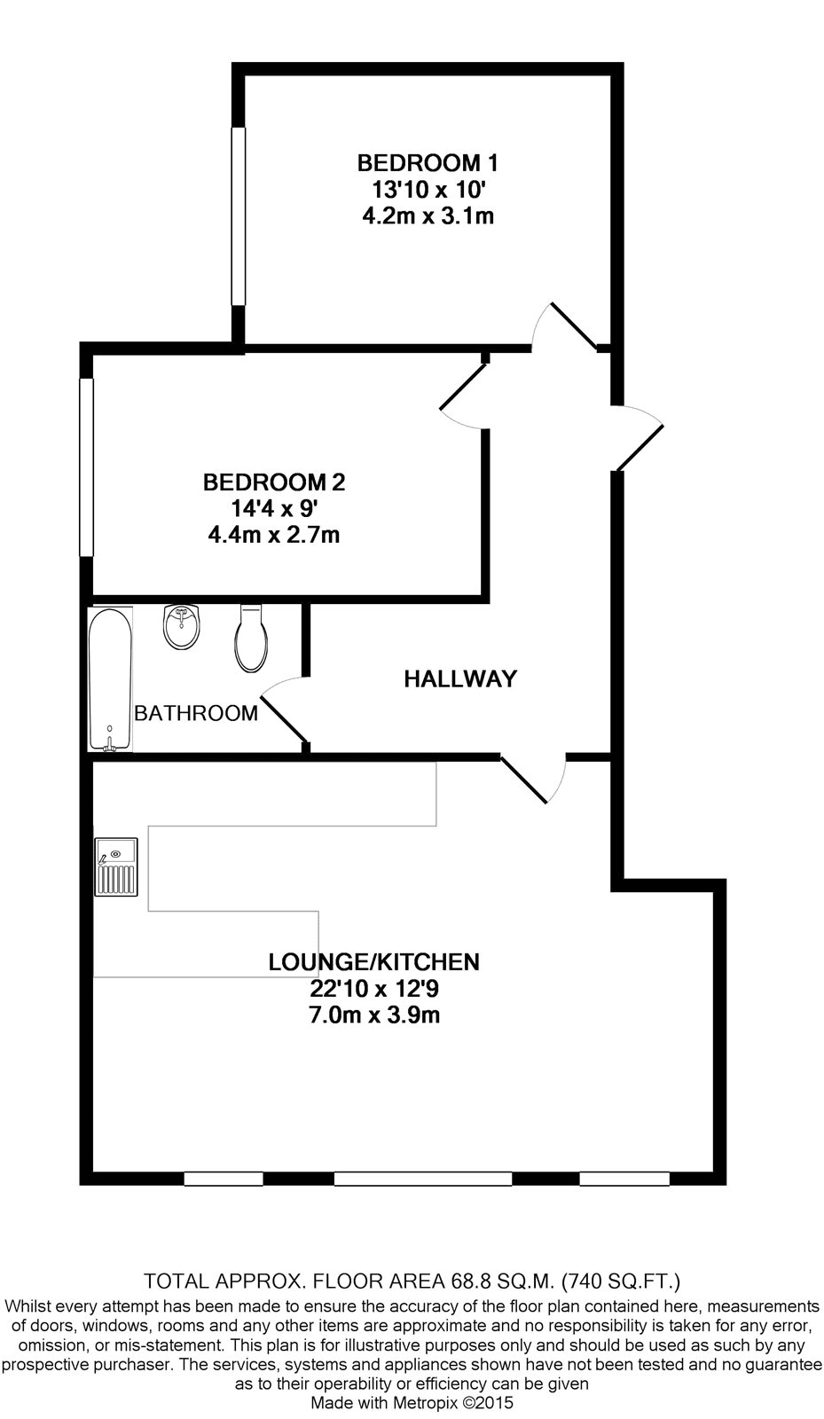 2 Bedrooms Flat to rent in Kenmore House, 6 Chatsworth Road, Croydon CR0