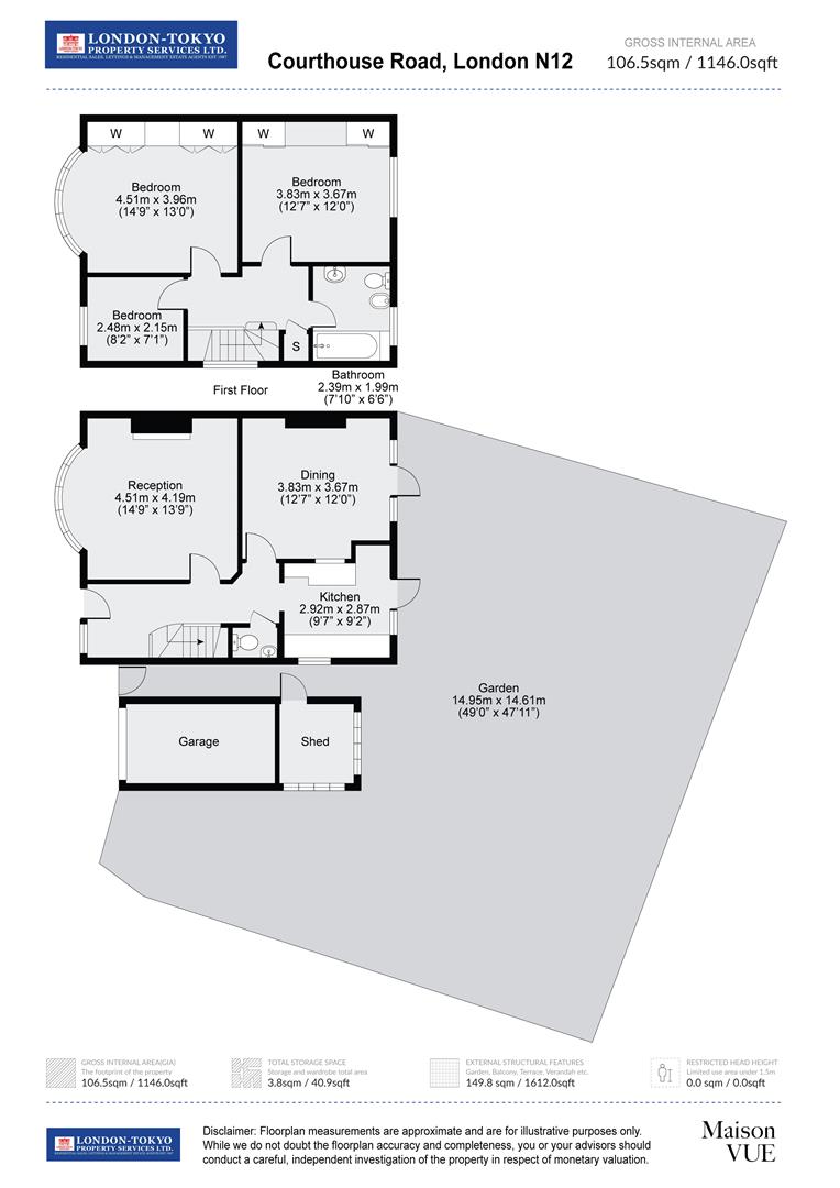 1, Courthouse Road, London floorplan