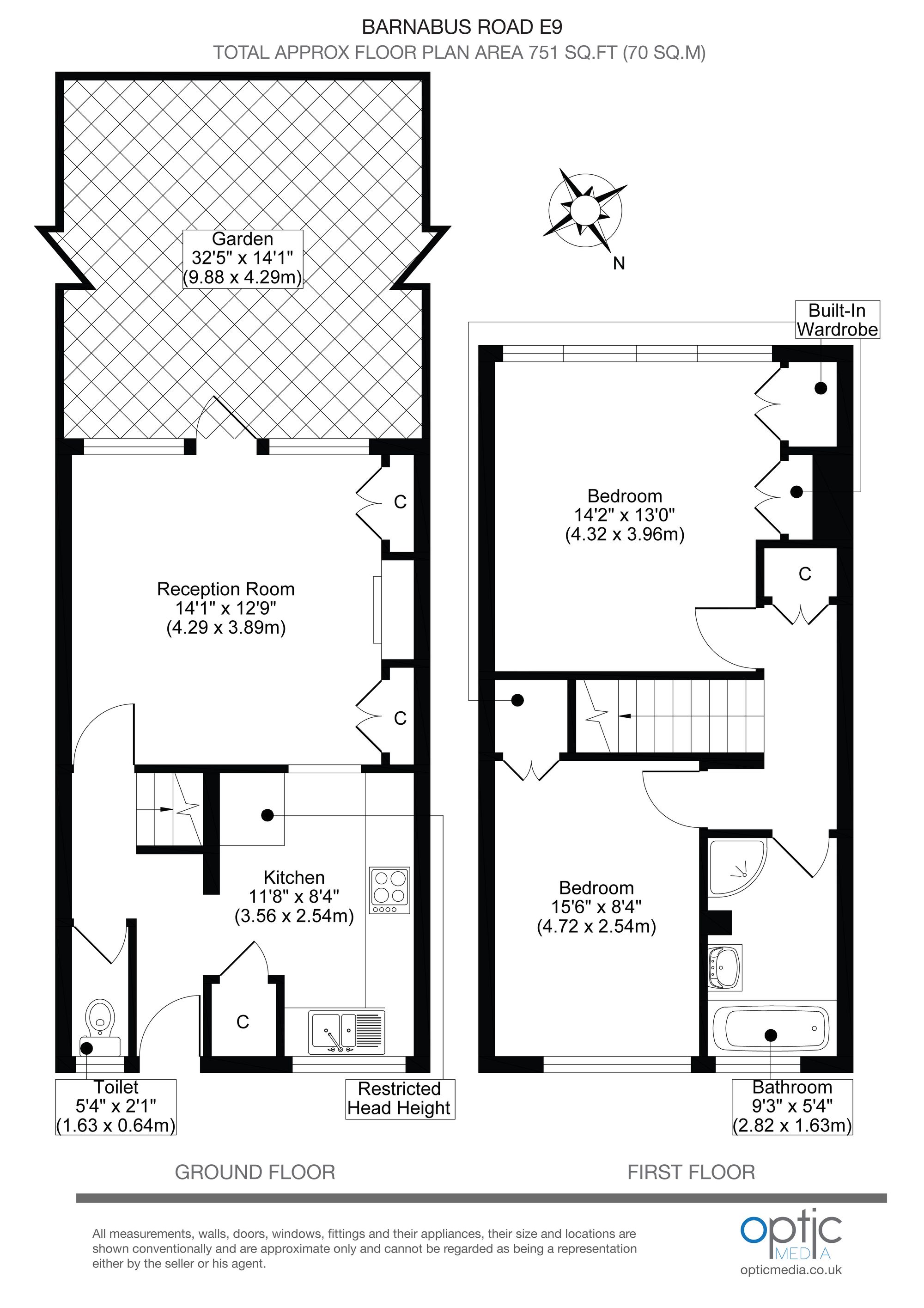Flat 2, Haynes House Barnabas Road, London floorplan