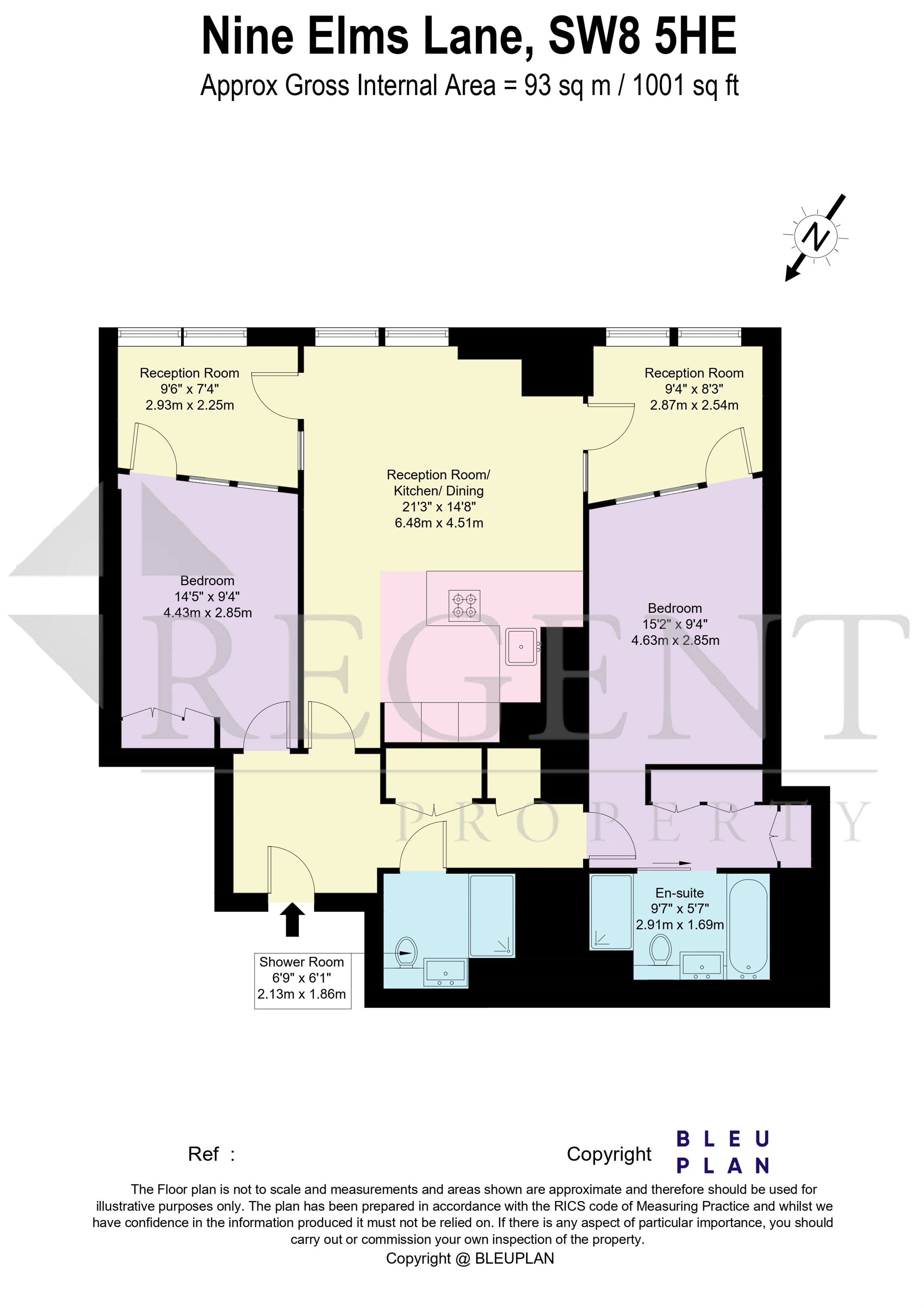 1, Apartment 4003, Nine Elms Lane, London floorplan