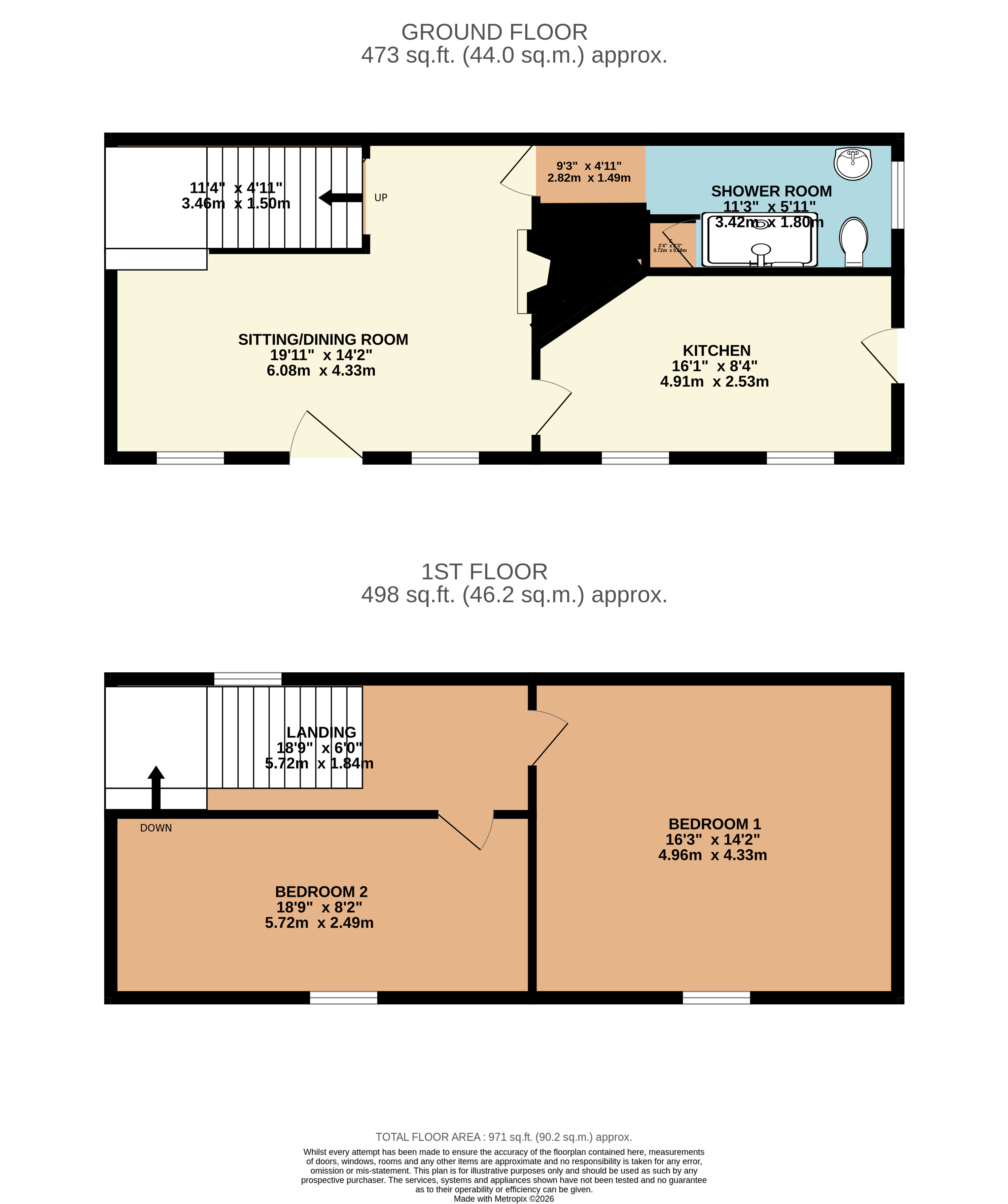 Little Haven, 2, Middle Staunton Cottages, Minehead floorplan