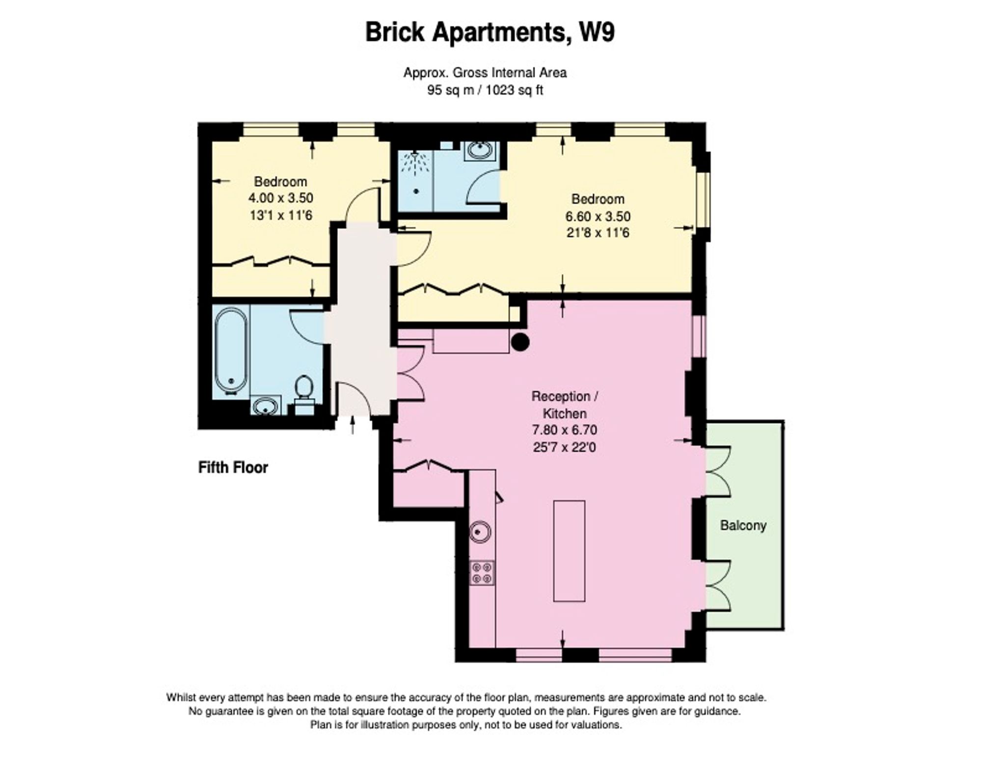 Apt 54, Brick Apartments 7D Woodfield Road, London floorplan