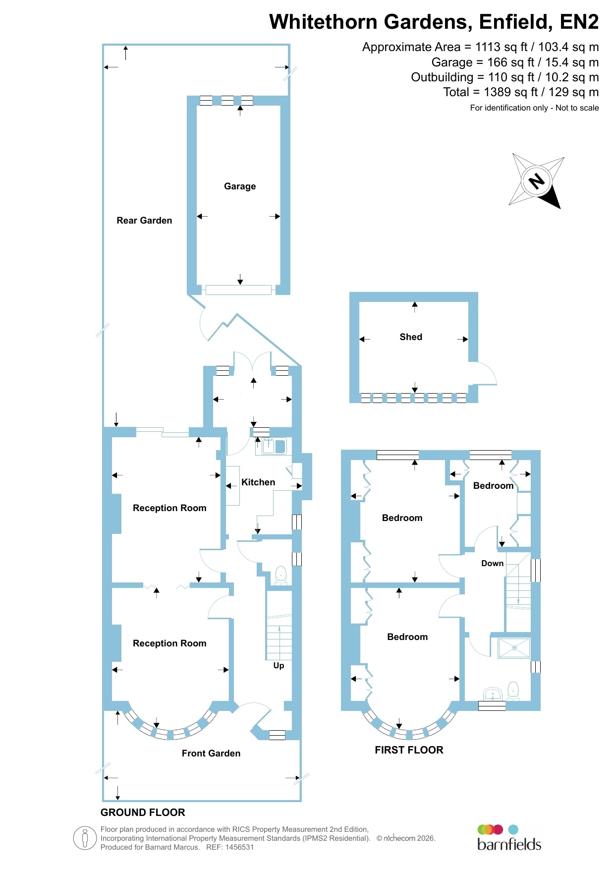 23, Whitethorn Gardens, Enfield floorplan