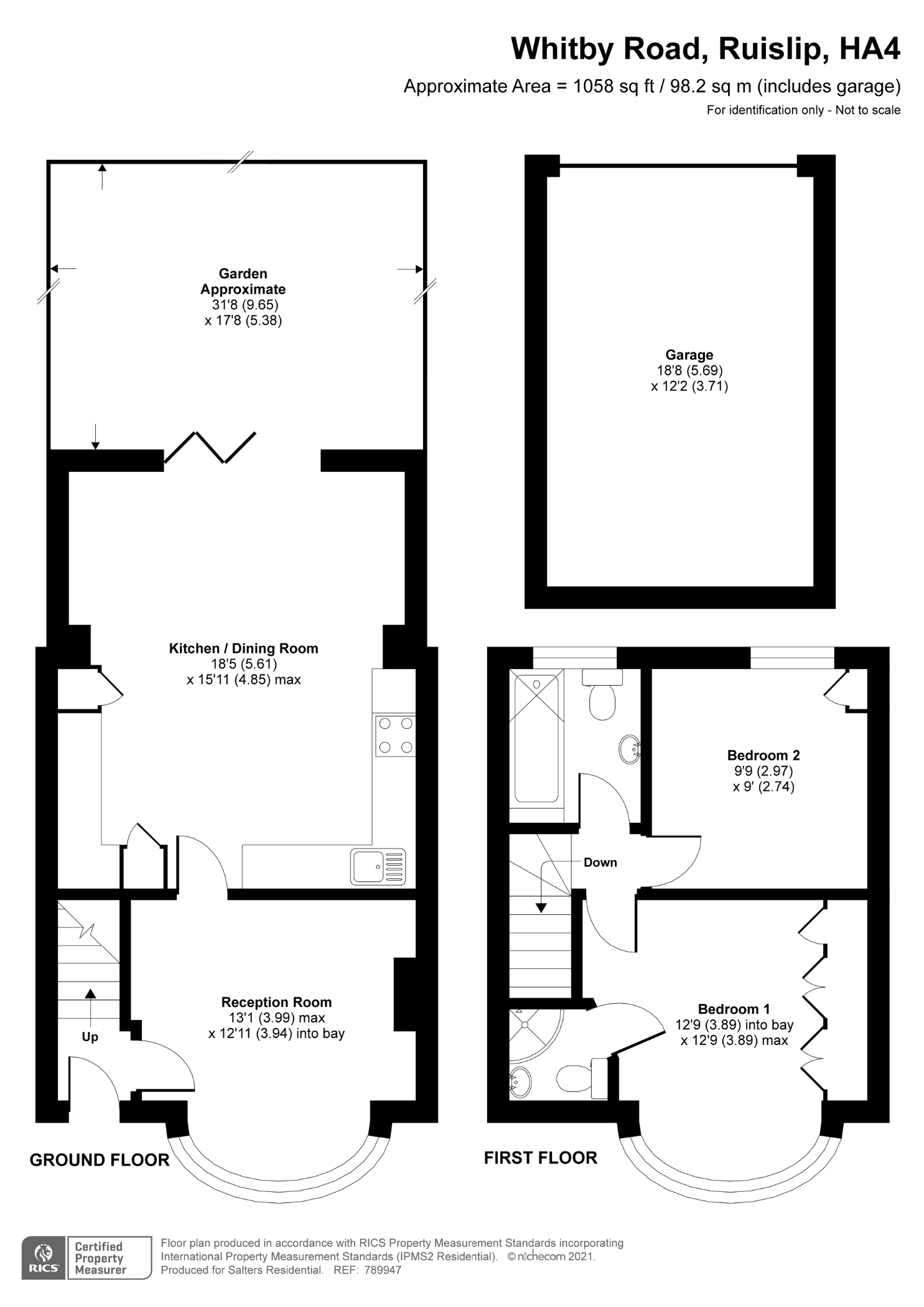 Whitby Road, Ruislip Manor, Ruislip HA4, 2 bedroom terraced house for