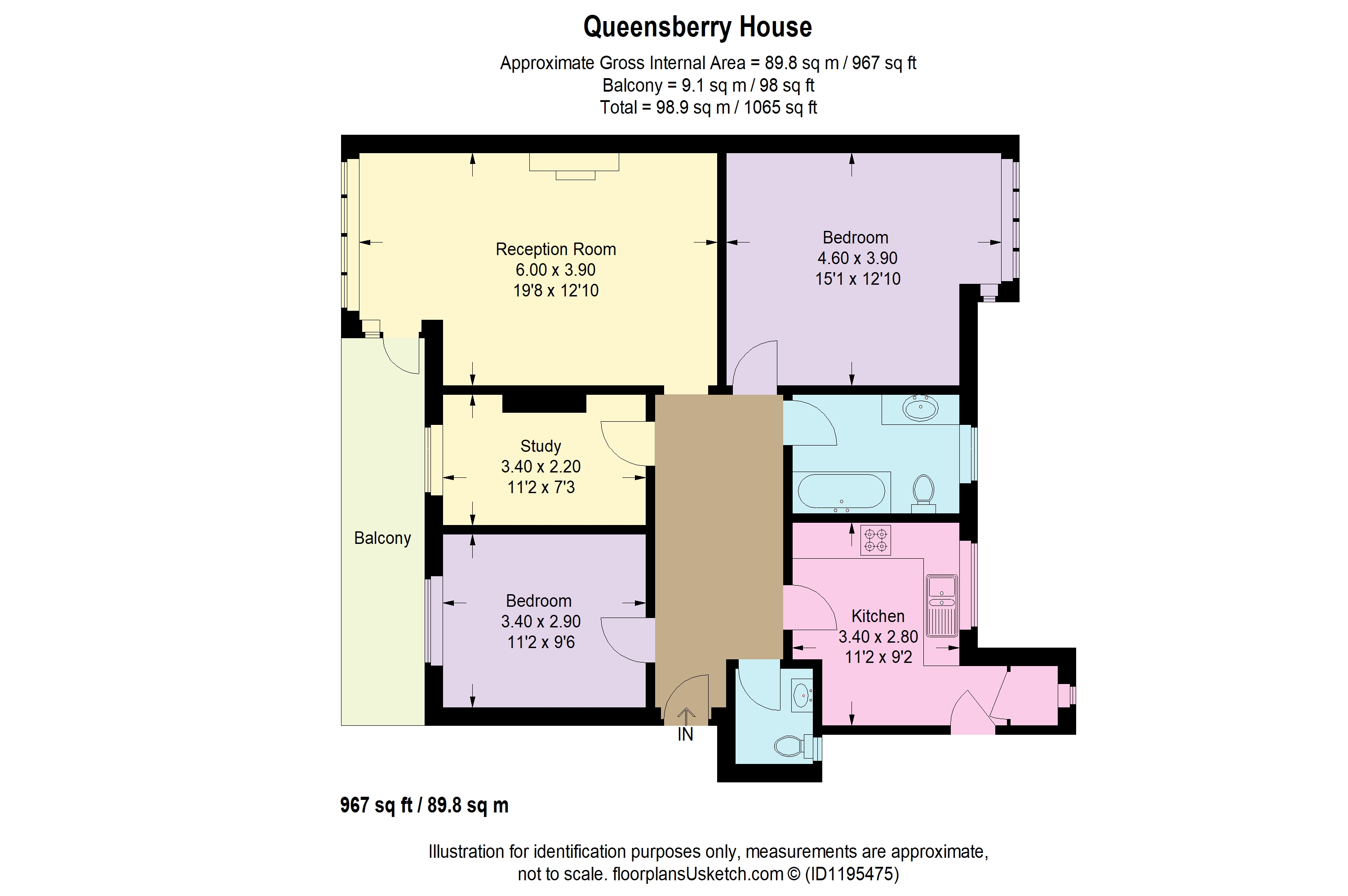 11 Queensberry House,, Friars Lane, Surrey floorplan