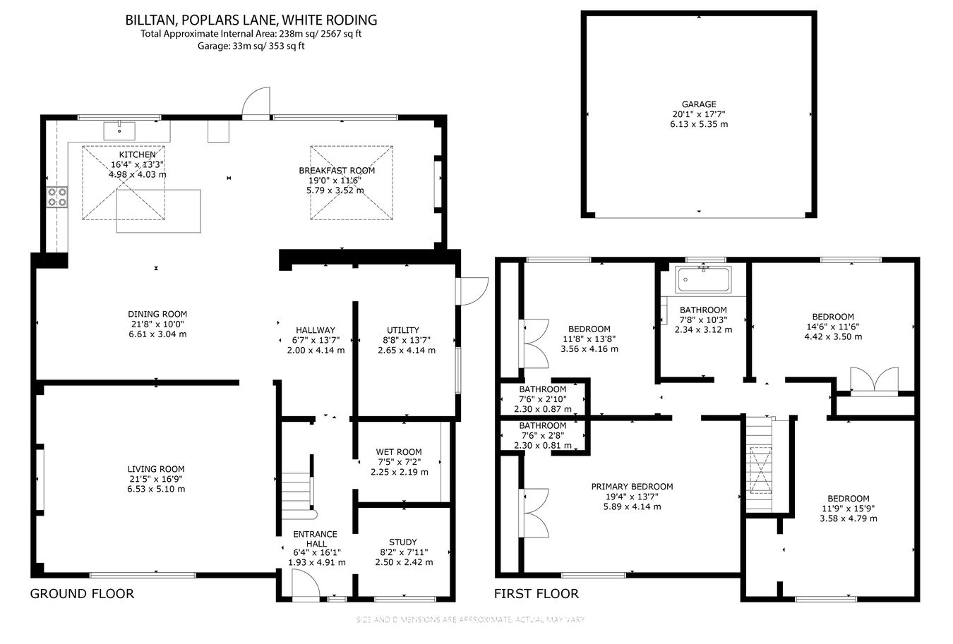 Billtan, White Roding, Dunmow floorplan