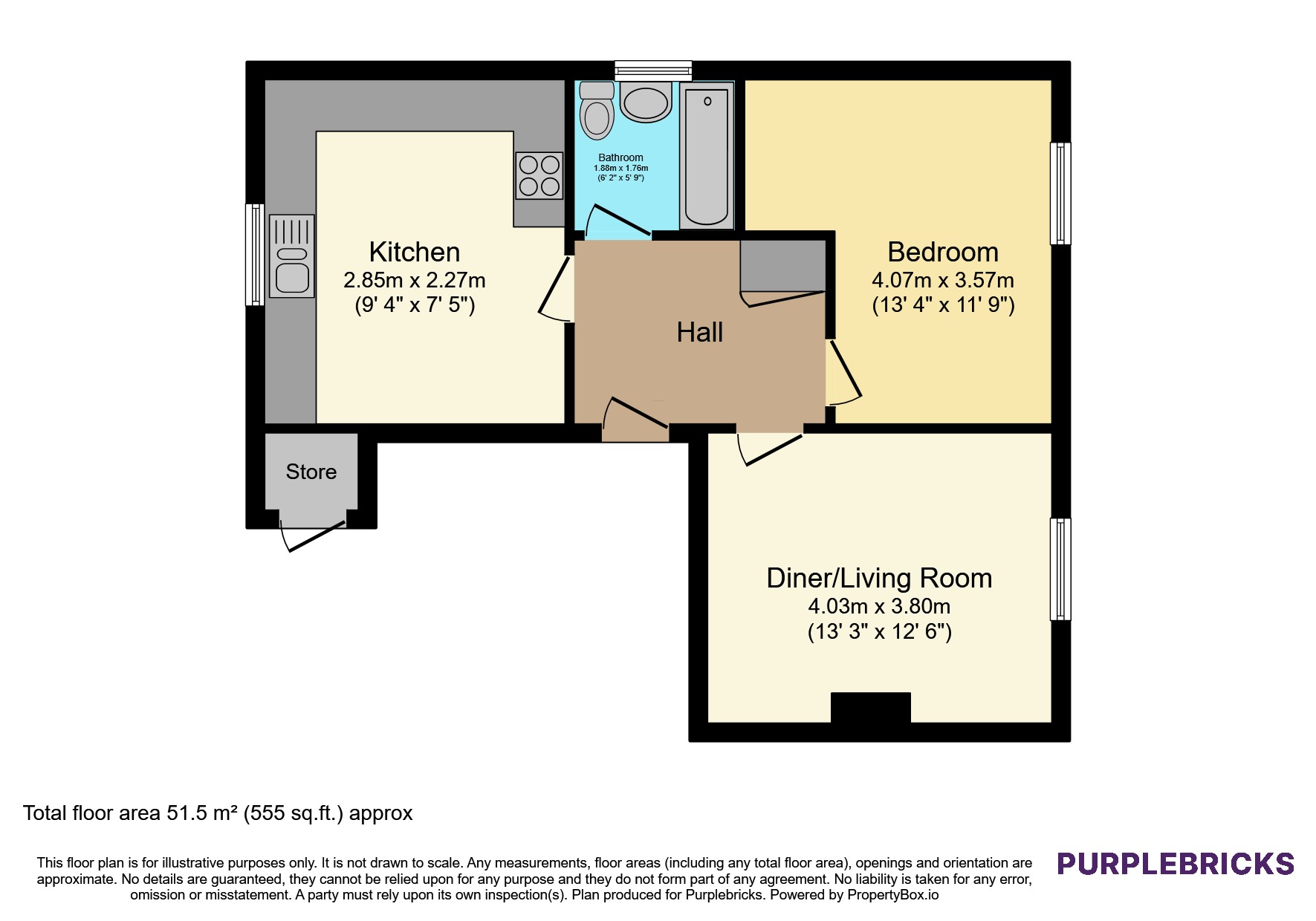 11, Marcus Street, London floorplan