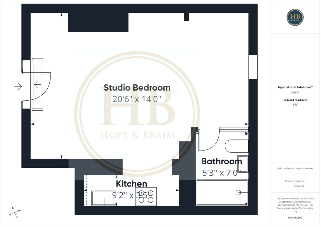 Flat 1, 5 Wellington Terrace, Whitby floorplan
