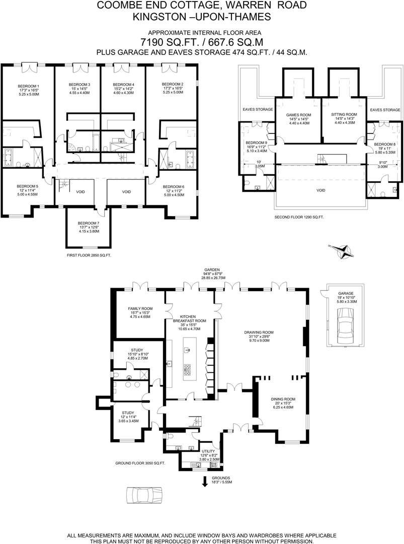 Warren Road, Coombe, Kingston Upon Thames KT2, 7 bedroom property to