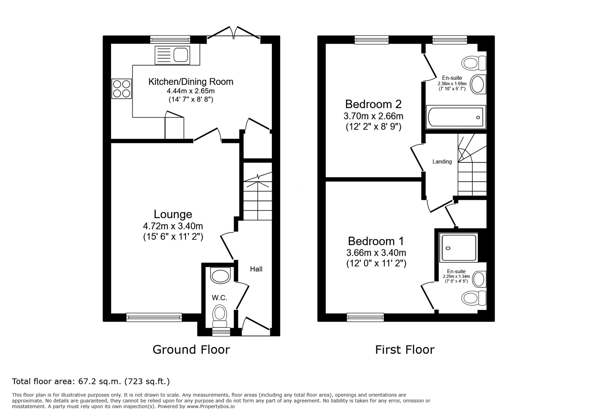 15 Dreif Tegeirian, Rhyl floorplan