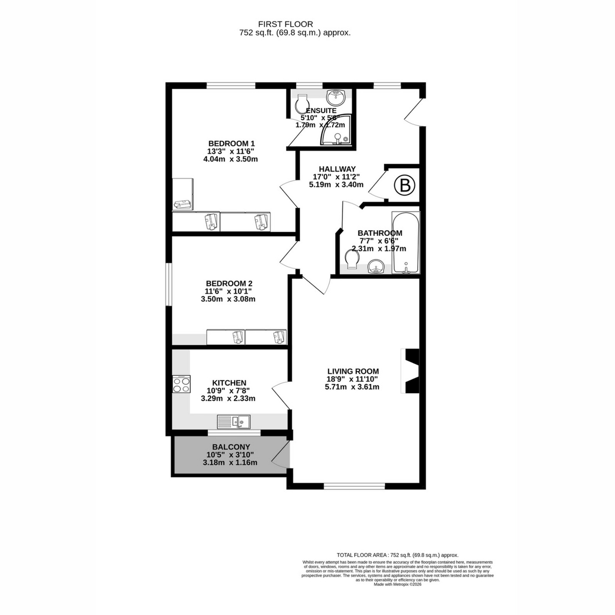17, Miller Gardens, Preston floorplan