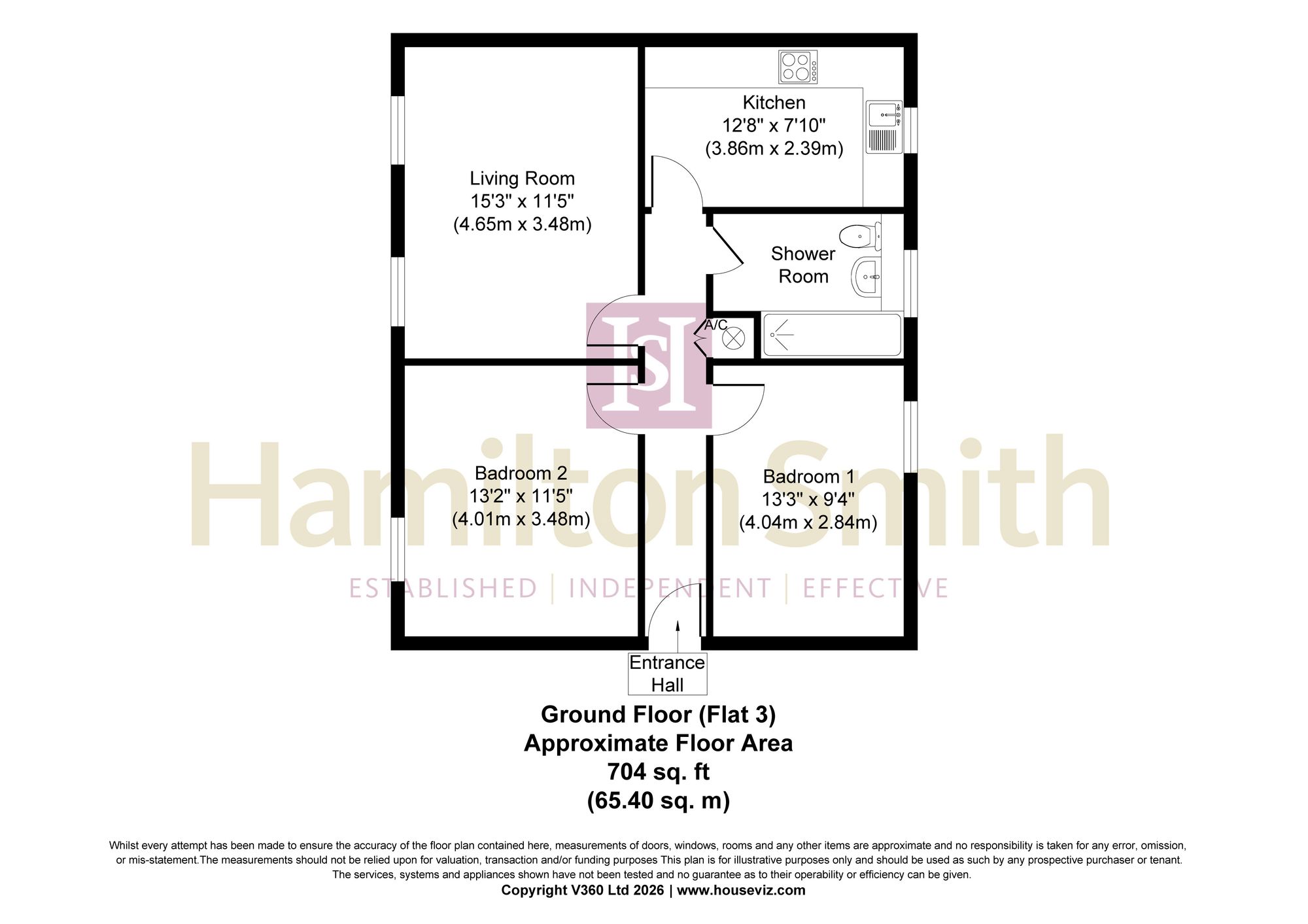 Flat 3, Uvedale Court Coddenham Road, Ipswich floorplan
