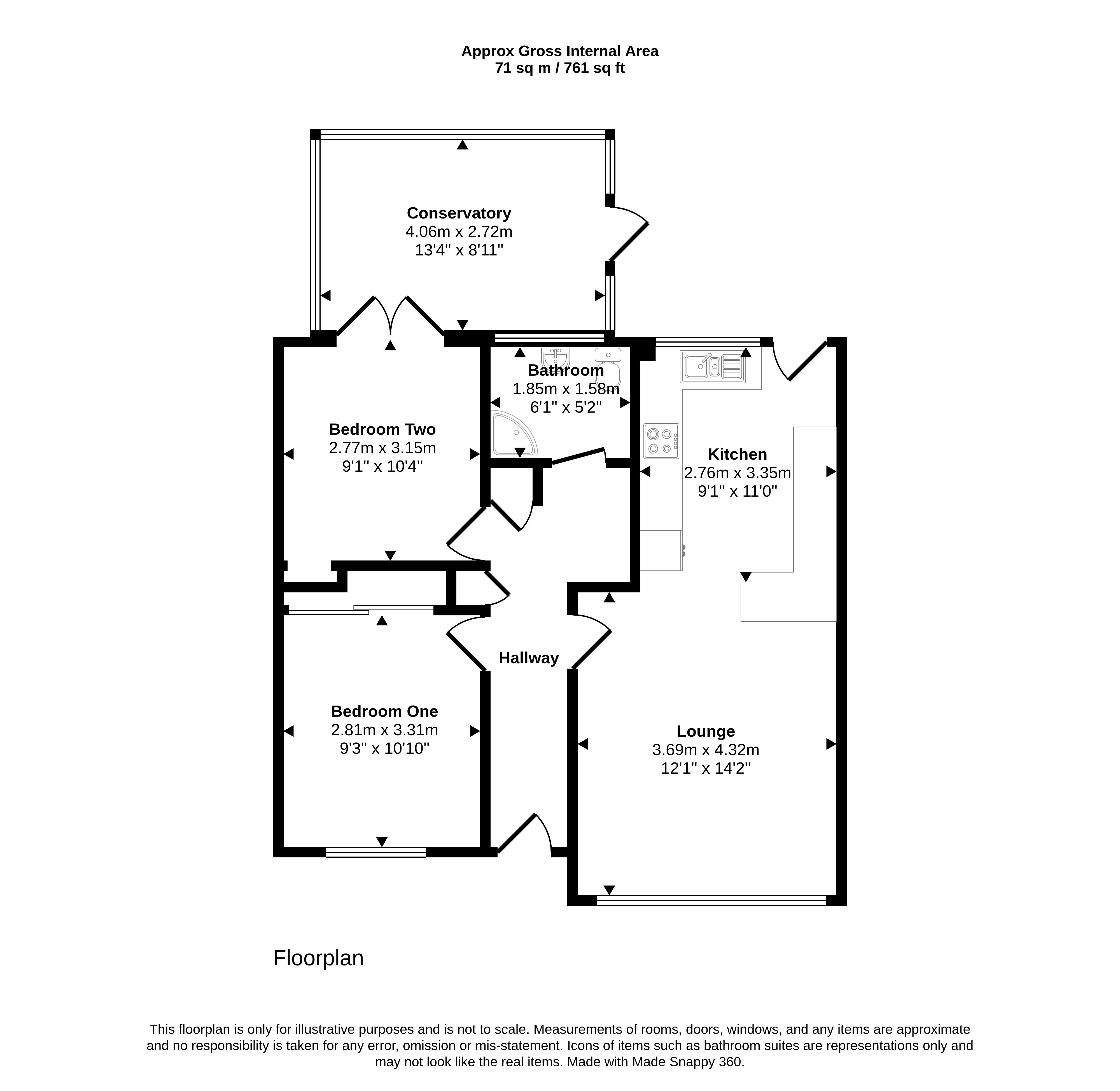 56, Gloucester Way, Jarrow floorplan