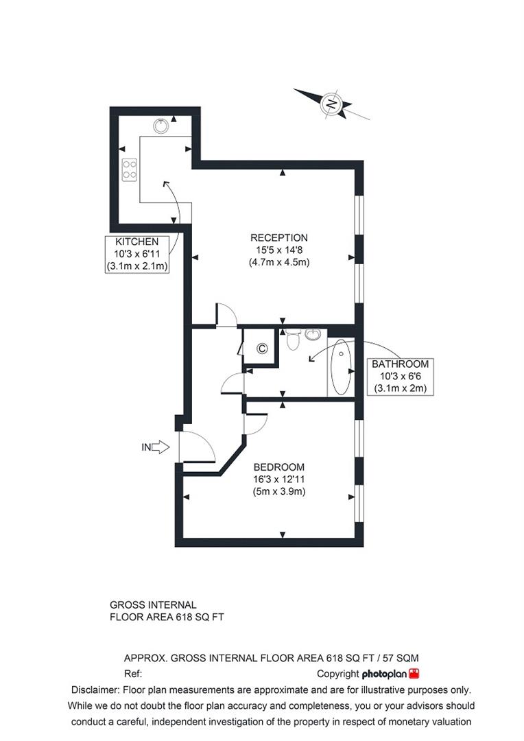 22, Parliament House, Vauxhall floorplan
