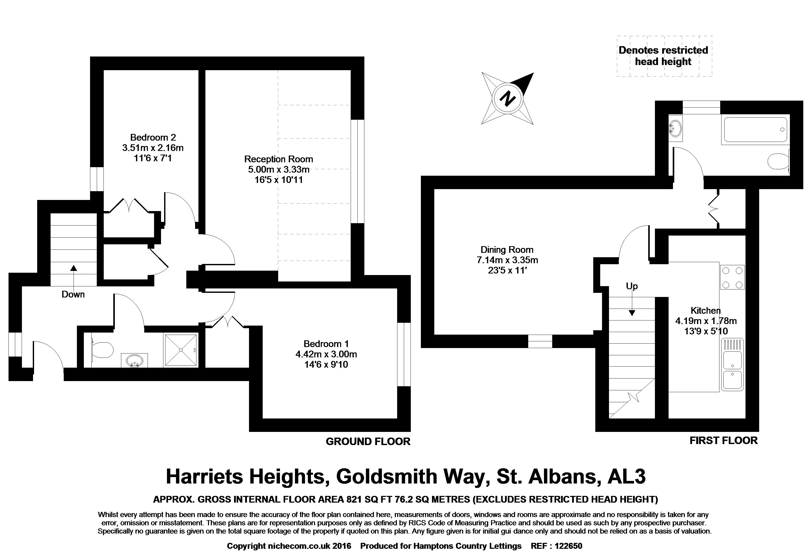 2 Bedrooms Flat to rent in Goldsmith Way, St.Albans AL3