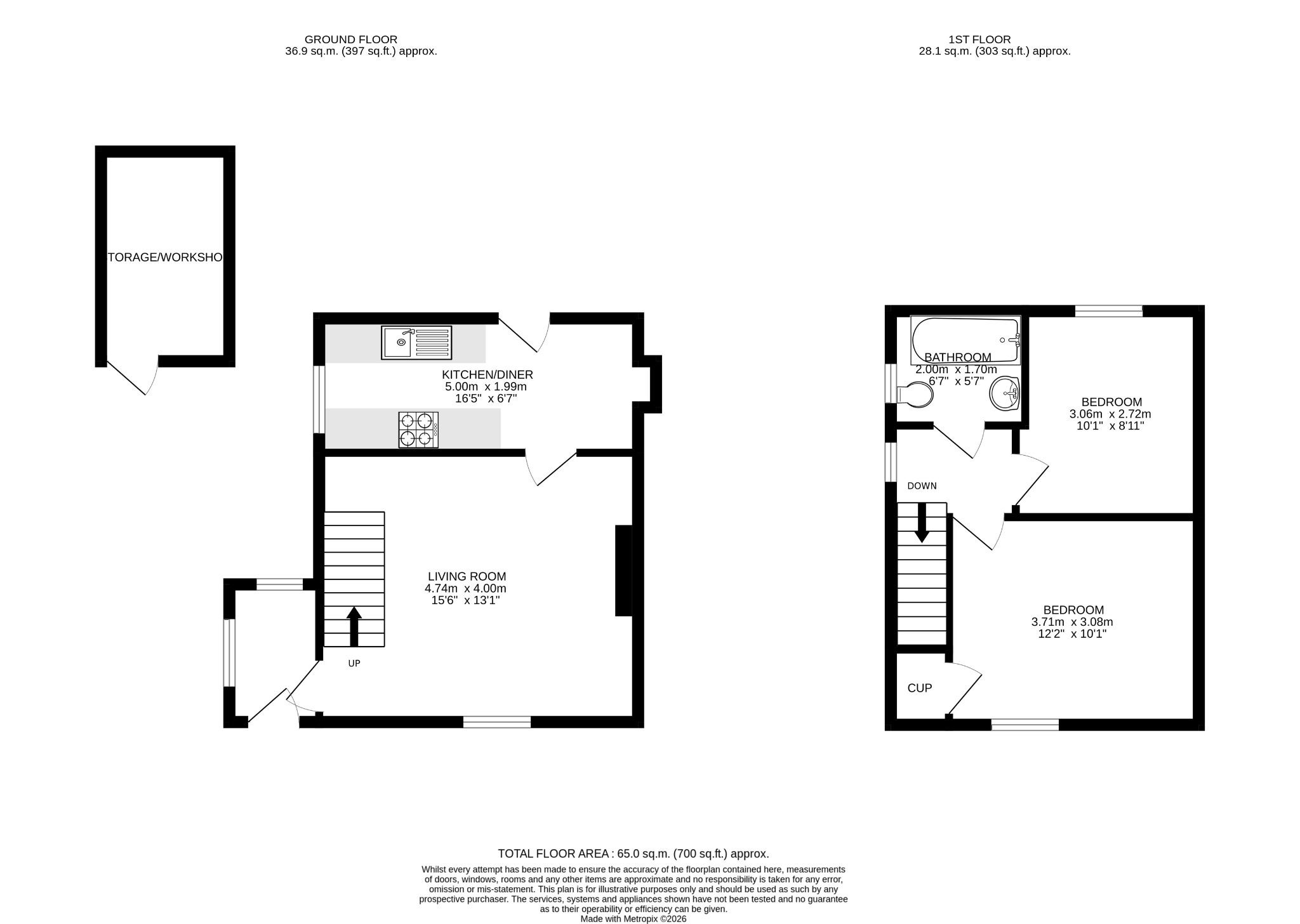 1a Ventonraze Terrace, Illogan, Cornwall floorplan